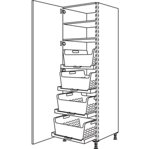 nobilia XL-Hochschrank mit Waeschekorb-Tablar Laundry-Area NHSWTABF60-2X 45950