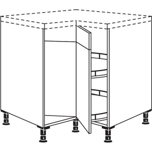 Nobilia XL-Karussell-Eckschrank UEK90-X 33093
