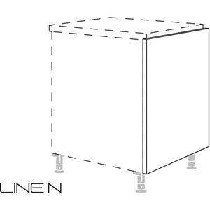 Nobilia XL-Lackwange fuer Raumplanung in festen Tiefenmassen in Korpushoehe UWKRL10-62-X 10756