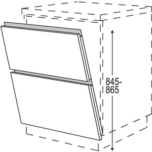 Nobilia XL-Tuerfront in geteilter Optik fuer vollintegerierten Geschirrspueler NGGSBT60-X 58869