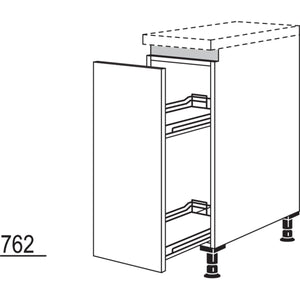 Nobilia XL-Unterschrank mit Apothekerauszug Junior NUAJ30-X 56129