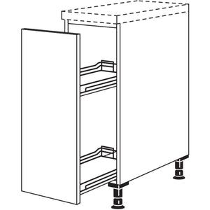 Nobilia XL-Unterschrank mit Apothekerauszug Junior UAJD30-X 37129