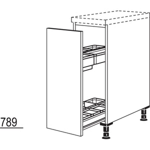 Nobilia XL-Unterschrank mit Apothekerauszug Junior UAJOD30-X 37140