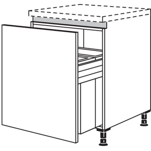 Nobilia XL-Unterschrank mit Muelltrennsystem Euro-Cargo NUASL-EC60-X 56473
