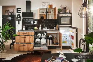 Pino Küche Evoke Eiche & Grafit 260 cm konfigurierbar offen top-shelf.de-