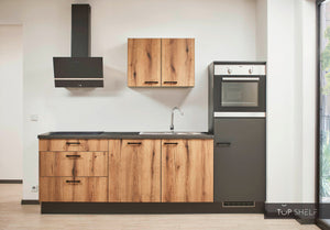 Pino Küche Evoke Eiche & Grafit 260 cm ohne Deko top-shelf.de-