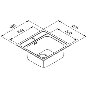 RODI- Einbauspuele New Manaus- Edelstahl 87207 87207