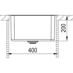RODI- Einbauspuele Una 36 N- Edelstahl- flaechenbuendiger Einbau moeglich Edelstahl 87137 87137