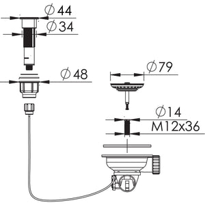 RODI- Einbauspuele Una 40 N- Edelstahl- flaechenbuendiger Einbau moeglich Edelstahl 87240 87240