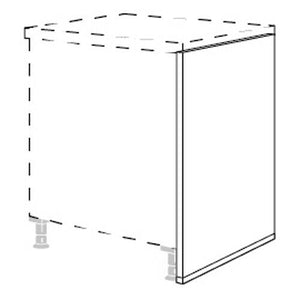 nobilia Abschlusswange Unterschrank-Wange UW86-69 685 mm mit Übertiefe