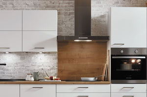 nobilia Kleine Küchenzeile Heidenheim 225 cm Weiß Eiche Provence mit Geschirspüler & Backofen nobilia - top-shelf.de