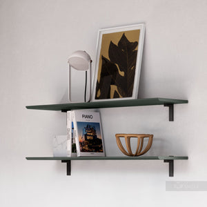 nobilia Easytouch nobilia Wandregal Wandboard - Facettenbord mit Wandhalterung in schwarz 25 cm tief VBF-16