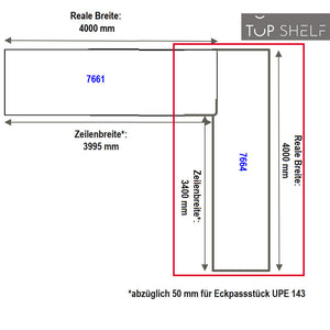 nobilia Eck-Arbeitsplatte APDEE400-60E 400cm nobilia elements L-Küche Arbeitsplatte Konfigurieren