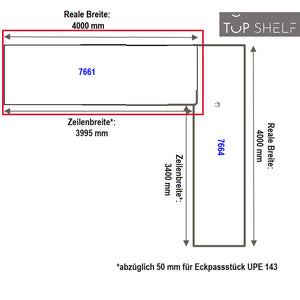 nobilia Eck-Arbeitsplatte APEW400-60 400cm nobilia elements L-Küche Arbeitsplatte Konfigurieren
