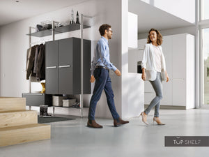 nobilia Garderobe Set Flurgarderobe 139 cm Touch 334 Schiefergrau supermatt