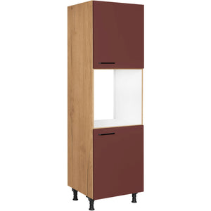 nobilia Geräte Umbau Backofen GO 1 60 cm Dunkel Rot Rostrot Ultra Matt 963 Easytouch 945