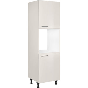 nobilia Geräte Umbau Backofen GO 1 60 cm Hell Grau Seiden grau Hoch Glanz 455 Flash 648