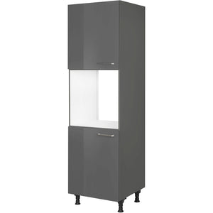 nobilia Geräte Umbau Backofen GO 1 60 cm Schiefergrau Dunkel Anthrazit Hoch glanz 453 Flash 648