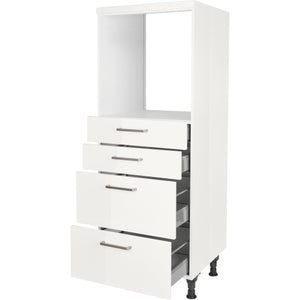 nobilia Geräte Umbau Backofen GO2S2A 60 cm Alpin Weiss Hoch Glanz 503 Flash 648