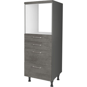 nobilia Geräte Umbau Backofen GO2S2A 60 cm Beton Schiefergrau Dunkel Anthrazit 889 Riva 371