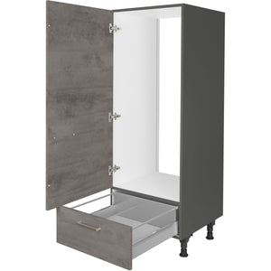 nobilia Geräte Umbau Kühlautomat G123S 60 cm Beton Schiefergrau Dunkel Anthrazit 889 Riva 371