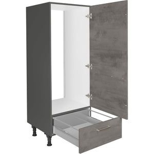 nobilia Geräte Umbau Kühlautomat G123S 60 cm Beton Schiefergrau Dunkel Anthrazit 889 Riva 371