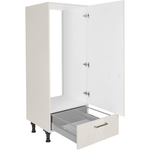 nobilia Geräte Umbau Kühlautomat G123S 60 cm Hell Grau Seiden grau Hoch Glanz 455 Flash 648