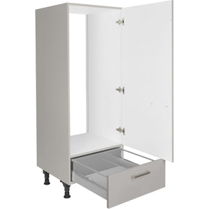 nobilia Geräte Umbau Kühlautomat G123S 60 cm Hellgrau Stein grau super matt 341 Touch 317