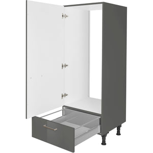 nobilia Geräte Umbau Kühlautomat G123S 60 cm Schiefergrau Dunkel Anthrazit Hoch glanz 453 Flash 648