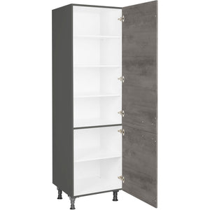 nobilia Geschirr Vorratsschrank HDV60 1 60 cm Beton Schiefergrau Dunkel Anthrazit 889 Riva 371
