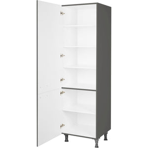 nobilia Geschirr Vorratsschrank HDV60 1 60 cm Schiefergrau Dunkel Anthrazit Hoch glanz 453 Flash 648