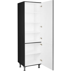 nobilia Geschirr Vorratsschrank HDV60 1 60 cm Schwarz super matt 340 Touch 317