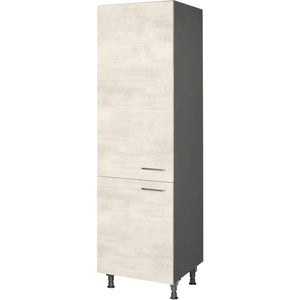 nobilia Geschirr Vorratsschrank HDV60 1 60 cm Weiss Beton Grau Beige 891 Riva 371