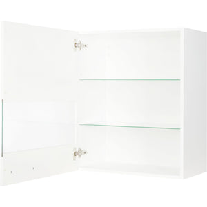 nobilia Glashängeschrank 60 cm Segmentglastür Hängeschrank Alpinweiß & Klarglas WGLS50