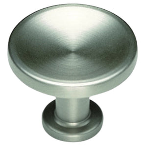 nobilia Griff 241 Metallknopf Edelstahlfarbig White