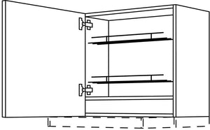 nobilia Hängeschrank WDAF60 Einbau-Dunstabzugshaube Wandschrank Flachschirm