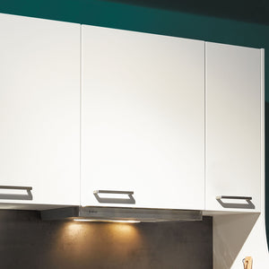 nobilia Hängeschrank für Einbau-Dunstabzugshaube Wandschrank FlachschirmDunsthauben mit Metallablagegitter 1 Tür 60 cm weiß WDAF60