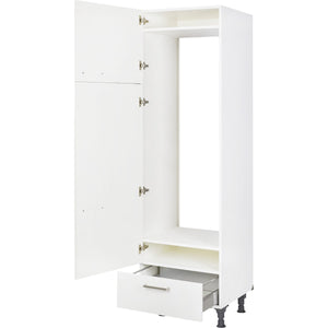 nobilia Hochschrank für Kühl-Gefrierkombination G145A-1 60cm, 2 Türen, 1 Schublade, links