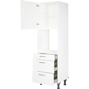nobilia Hochschrank für Backofen und Mikrowelle GOS2A-1 60cm 1 Schublade, 2 Auszüge, 1 Tür links