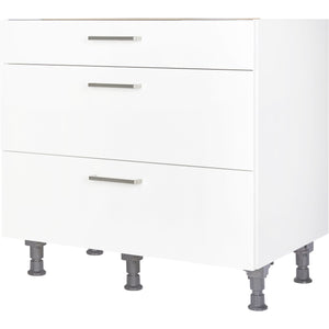 nobilia Kochstellenschrank KS2A 60, 1 Schublade, Distanzboden für Kochfeld, 2 Auszüge, alpinweiß