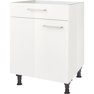 nobilia Kochstellenschrank KS60 60 cm Alpin Weiss Hoch Glanz 503 Flash 648