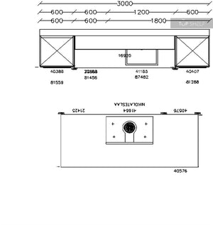nobilia Küche Artis 937 Glasoptik Titano matt 300+240 cm Maße