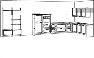 nobilia Küche Cascada 776 Lacklaminat Schilf 390 x250 cm