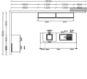 nobilia Küche Flash 503 Lacklaminat Alpinweiss Hochglanz 240+240+120 Maße