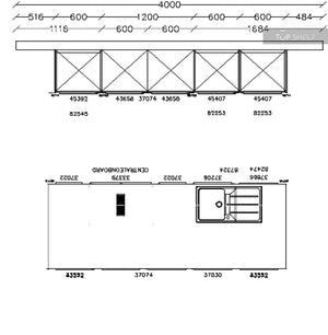 nobilia Küche Flash 503 Lacklaminat Alpinweiß Hochglanz + Structura Eiche Eero Maße