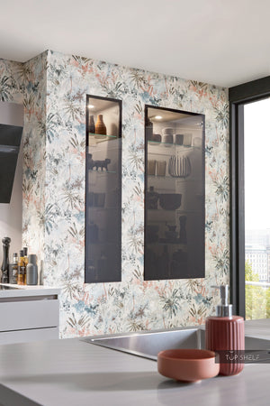 nobilia Küche mit Kücheninsel Fashion 165 Lack Steingrau matt 330+180cm konfigurierbar Detail