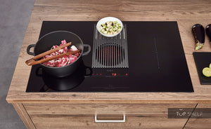 nobilia Küchenzeile mit Kücheninsel mit Insel Structura 402 Eiche Havanna Nachbildung 330 + 250 cm konfigurierbar Kochfeld