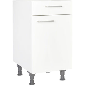nobilia Küchen-Unterschrank US45 Weiß mit Schublade 45cm, 1 Einlegeboden, Anschlag rechts
