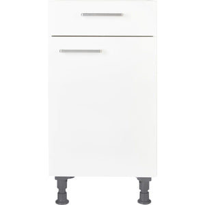 nobilia Küchen-Unterschrank US45 Weiß mit Schublade 45cm, 1 Einlegeboden, rechts