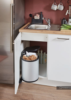 nobilia Miniküche Dresden 210 cm Singleküche mit Spülenschrank mit Abfalleimer Mülleimer